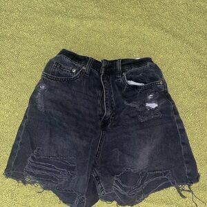 Cut off black shorts